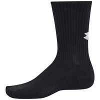 Under Armour Training Cotton 3pk Crew Socks, Black