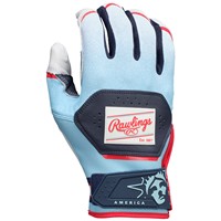 Rawlings Youth Limited Edition American Classic Workhorse Batting Gloves, Navy/Red