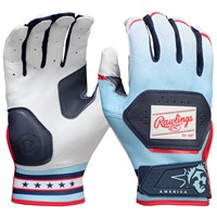 Rawlings Youth Limited Edition American Classic Workhorse Batting Gloves, Navy/Red