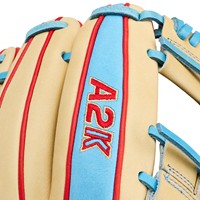 Wilson A2K Lead Off Collection 1786 11.5in Baseball Glove, Tan/Blue