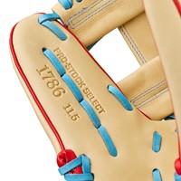 Wilson A2K Lead Off Collection 1786 11.5in Baseball Glove, Tan/Blue