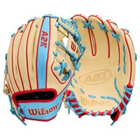 Wilson A2K Lead Off Collection 1786 11.5in Baseball Glove, Tan/Blue