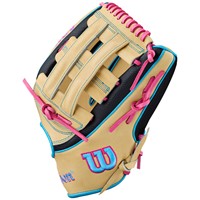 Wilson A2K Lead Off Collection 1777 12.75in Baseball Glove, Black/Blonde