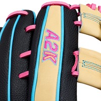 Wilson A2K Lead Off Collection 1777 12.75in Baseball Glove, Black/Blonde
