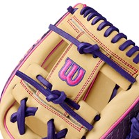 Wilson A2000 Lead Off Collection 1720 SuperSkin 11.5in Baseball Glove, Blonde/Black