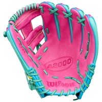 Wilson A2000 Lead Off Collection 1727 Superskin 11.75in Baseball Glove, Blue/Pink