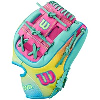 Wilson A2000 Lead Off Collection 1727 Superskin 11.75in Baseball Glove, Blue/Pink
