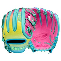 Wilson A2000 Lead Off Collection 1727 Superskin 11.75in Baseball Glove, Blue/Pink