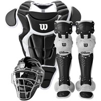 WILSON C200 YOUTH 3-PIECE CATCHERS GEAR SET, Black