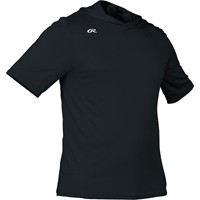 Rawlings Mens Lightweight Short Sleeve Training Hoodie, Black