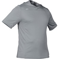 Rawlings Mens Lightweight Short Sleeve Training Hoodie, Blue Grey