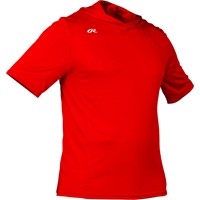 Rawlings Mens Lightweight Short Sleeve Training Hoodie, Scarlet