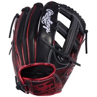 Rawlings Heart of the Hide 11.5in Baseball Glove (PRORB734-1BS), Black/Red