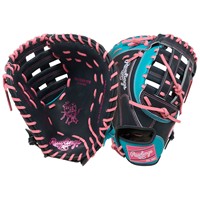 Rawlings Heart of the Hide 12.5in 1st Base Baseball Glove (PRORFM18-17N), Navy/Pink