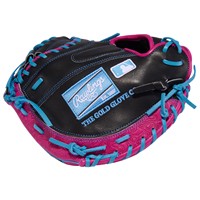 Rawlings HOH Contour Fit 32.5in Baseball Catchers Glove (PRORCM325U-23B), Black/Pink