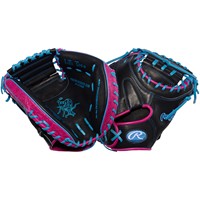 Rawlings HOH Contour Fit 32.5in Baseball Catchers Glove (PRORCM325U-23B), Black/Pink