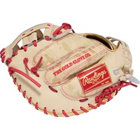Rawlings Heart of the Hide Kinzie Hansen Gameday 33in Fastpitch Catchers Glove, Camel/Red