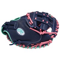 Rawlings R9 Series 33in Fastpitch Catchers Glove (R9SBCM33-24NMP), Navy/Pink