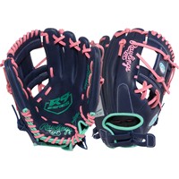 Rawlings R9 Series Contour Fit 11.5in Fastpitch Glove (R9SB115U-2N), Navy/Pink