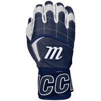 Marucci Adult Blacksmith Tactical Full Wrap Batting Gloves, Navy/White