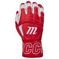 Marucci Adult Blacksmith Tactical Full Wrap Batting Gloves, Red/White