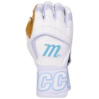 Marucci Adult Blacksmith Tactical Full Wrap Batting Gloves, White/Tan
