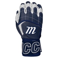 Marucci Youth Blacksmith Tactical Full Wrap Batting Gloves, Blue/White
