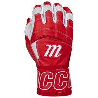 Marucci Youth Blacksmith Tactical Full Wrap Batting Gloves, Red/White