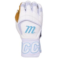 Marucci Youth Blacksmith Tactical Full Wrap Batting Gloves, White/Tan