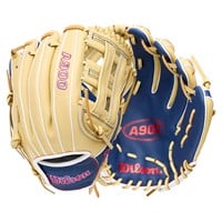 Wilson A900 Pedroia Fit 12in Baseball Glove, Navy/Blonde