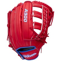 Wilson A900 Pedroia Fit 12.25in Baseball Glove, Red/Royal