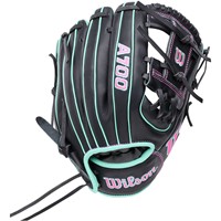 Wilson A700 Pedroia Fit 11.25in Baseball Glove, Black/Pink