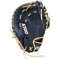 Wilson A700 12in 1st Base Baseball Glove, Black/Blonde