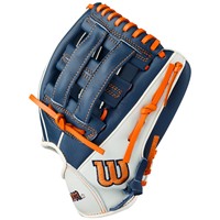 Wilson Youth A500 10.5in Baseball Glove, Navy/White