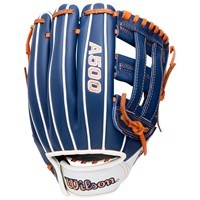 Wilson Youth A500 10.5in Baseball Glove, Navy/White