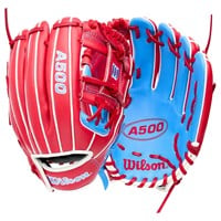 Wilson Youth A500 11in Baseball Glove, Blue/Red