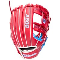 Wilson Youth A500 11in Baseball Glove, Blue/Red