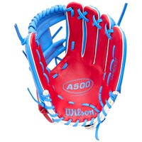 Wilson Youth A500 11.5in Baseball Glove, Red/Blue