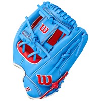 Wilson Youth A500 11.5in Baseball Glove, Red/Blue