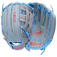 Wilson Youth A500 12in Baseball Glove, Grey/Blue