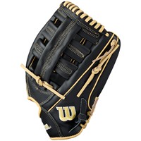 Wilson Youth A500 12.5in Baseball Glove, Black/Blonde