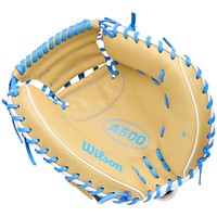 Wilson Youth A500 32in Baseball Catchers Glove, Blonde/Black