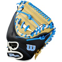 Wilson Youth A500 32in Baseball Catchers Glove, Blonde/Black
