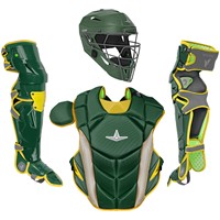 All Star Adult MVP-Pro LT Catchers Set, Dark Green/Gold
