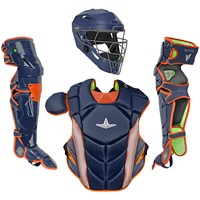 All Star Adult MVP-Pro LT Catchers Set, Navy/Orange