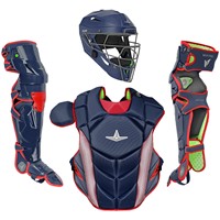 All Star Adult MVP-Pro LT Catchers Set, Navy/Scarlet