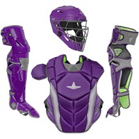 All Star Adult MVP-Pro LT Catchers Set, Purple/Grey