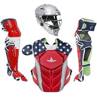 All Star Adult MVP-Pro LT Catchers Set, Red/White/Blue