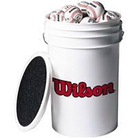Wilson A1030 3-Dozen Bucket of Baseballs, 1-z-v
