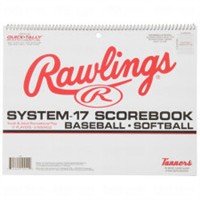 Rawlings System-17 Baseball & Softball Scorebook, White/Black
